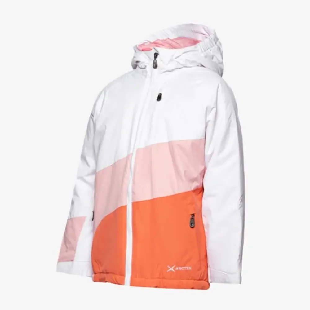 NEW‎ Arctix Girls Frost Colorblock Insulated Winter Parka Jacket White (XS)